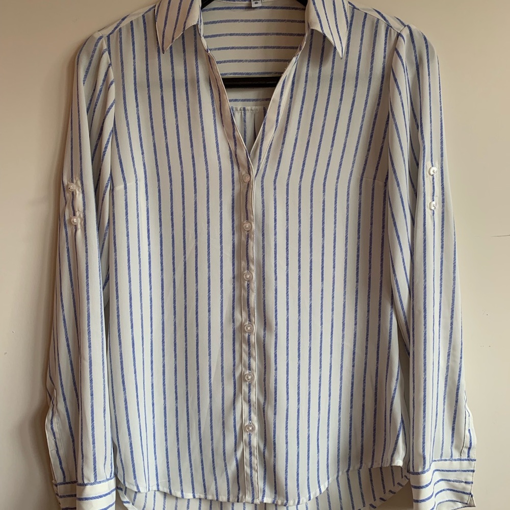 Express Portfolio Button up (blue/white stripe)